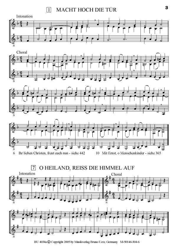 Dreistimmige Choralmusik für