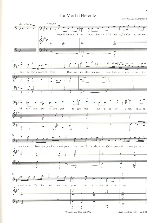 La mort d'Hercule cantata
