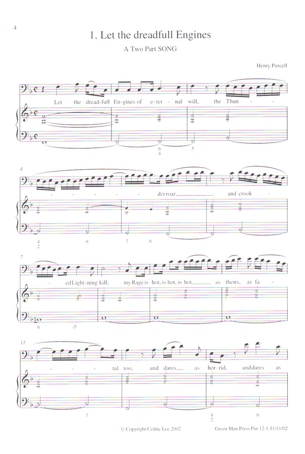 Songs for bass solo from Orpheus