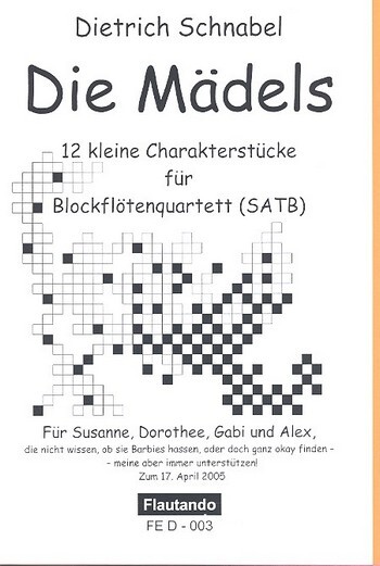 Die Mädels für 4 Blockflöten (SATB)