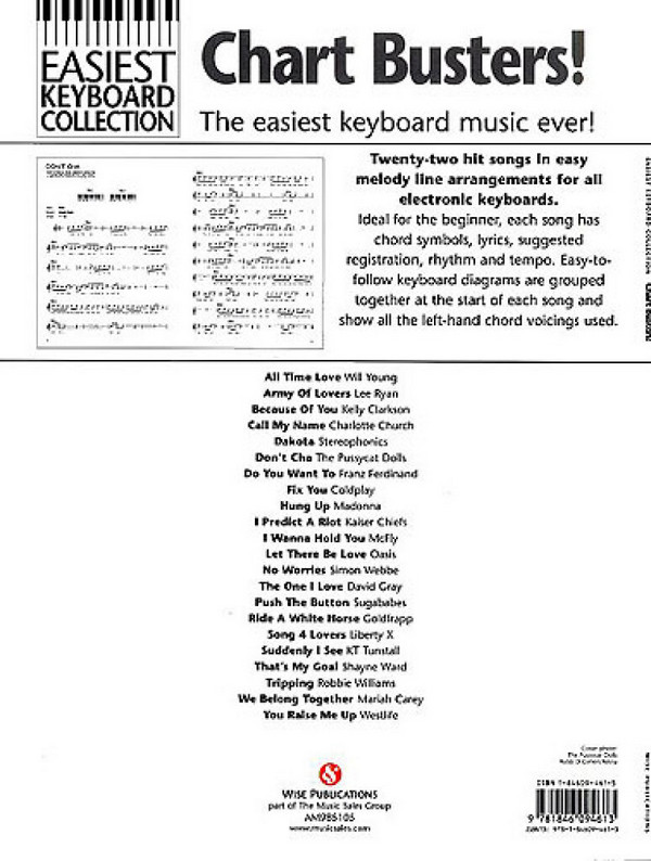 Easiest keyboard collection: chart busters