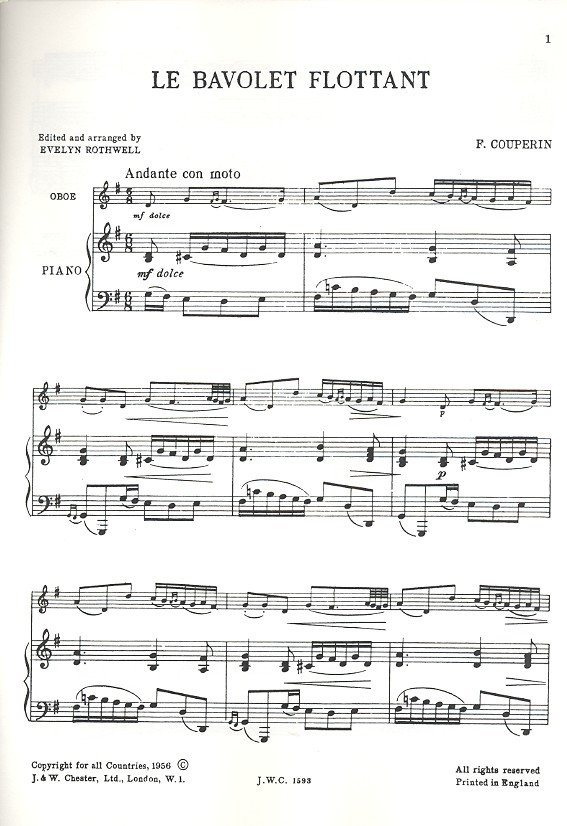 3 french pieces for oboe and piano