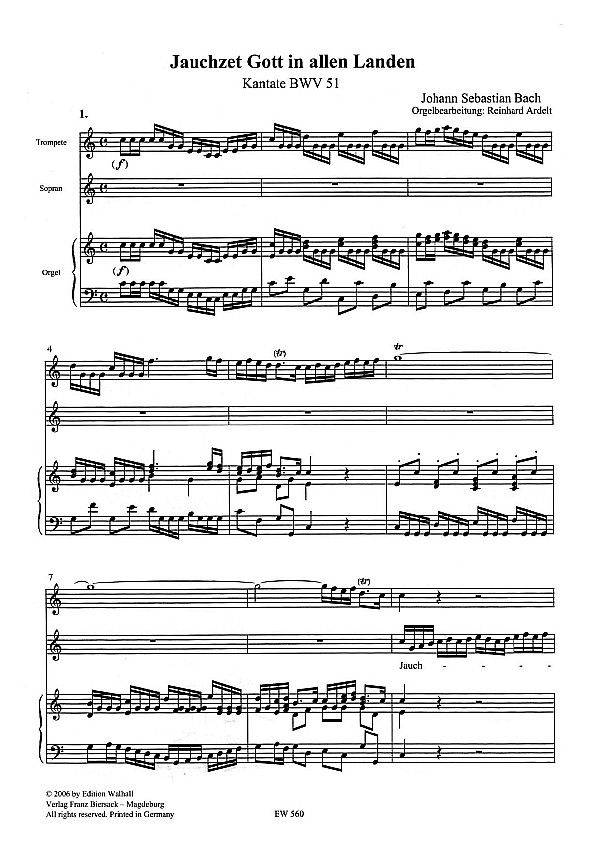 Jauchzet Gott in allen Landen BWV51