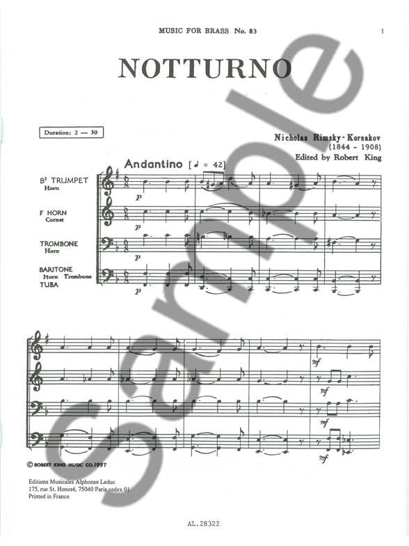 Notturno for trumpet (horn), horn