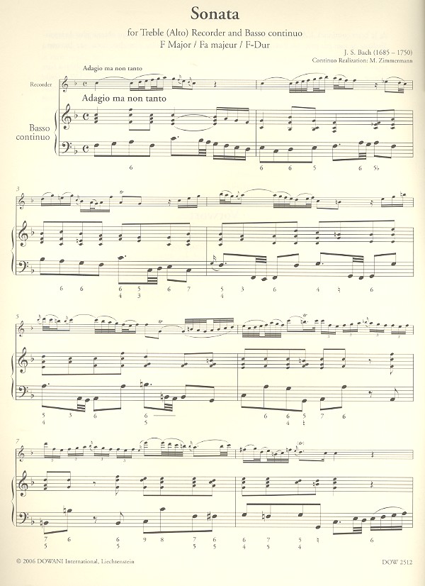 Sonate F-Dur BWV1035 (+Online Audio)