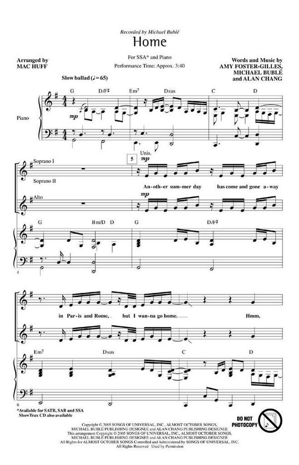 Home for female chorus (SSA)