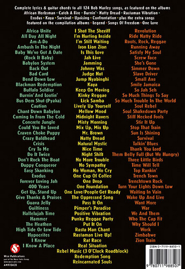 Bob Marley: Complete Chord songbook