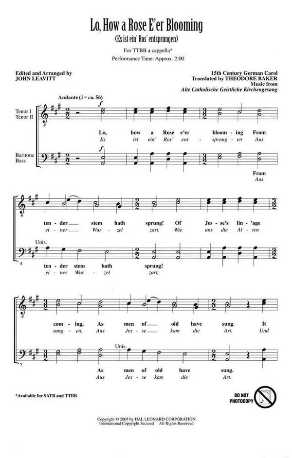 Lo, how a Rose e'er blooming for