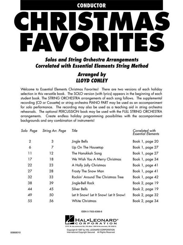 Christmas Favorites (+CD): for strings