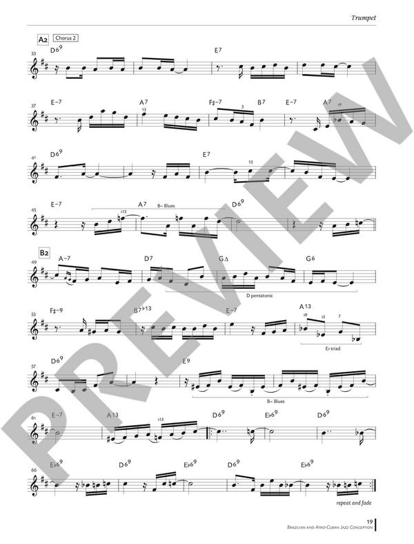 Brazilian and Afro Cuban Jazz Conception (+online Audio)