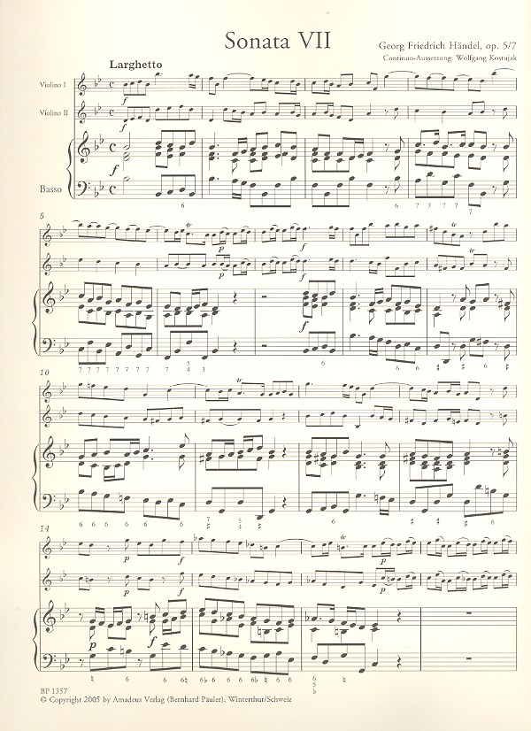 Triosonate B-Dur op.5,7 für