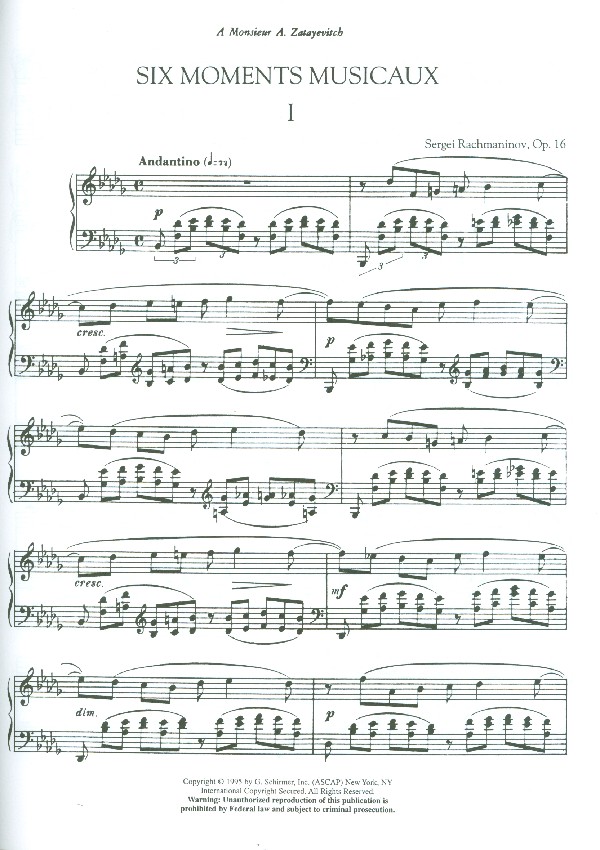 6 Moments Musicaux op.16