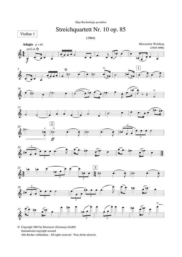 Streichquartett Nr.10 op.85