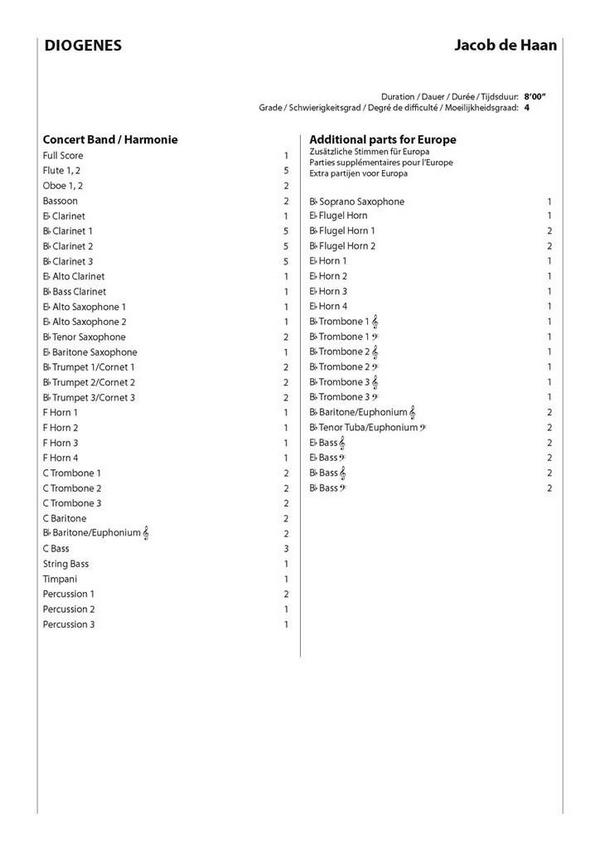 Diogenes for concert band