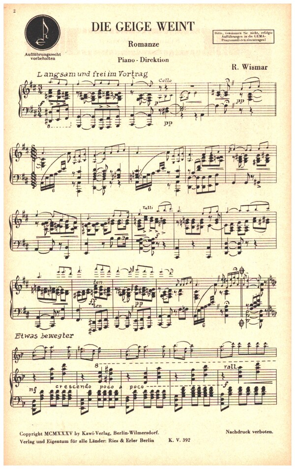 Die Geige weint für