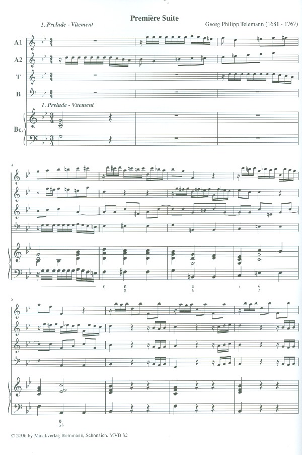 Première Suite aus 6 Pariser Quartette