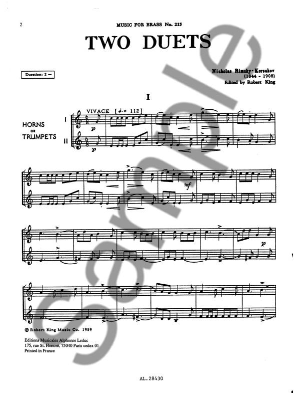 2 Duets for 2 horns (2trp)