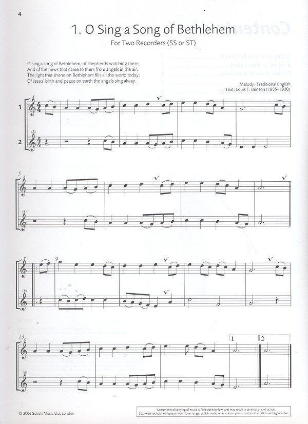 Spiel und Spaß mit der Blockflöte zu Weihnacht