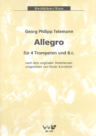 Allegro für 4 Trompeten und Bc