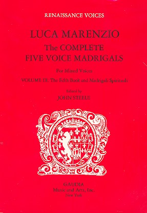 The complete 5 voice madrigals vol.3