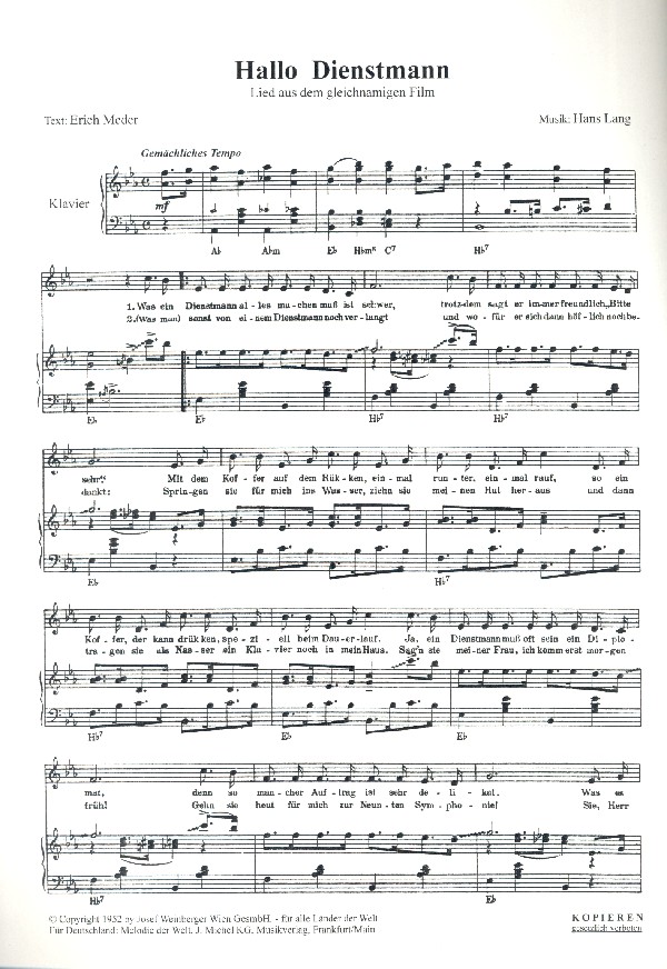 Hallo Dienstmann 