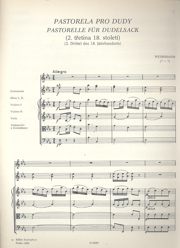 Pastorelle für Dudelsack, 2 Oboen