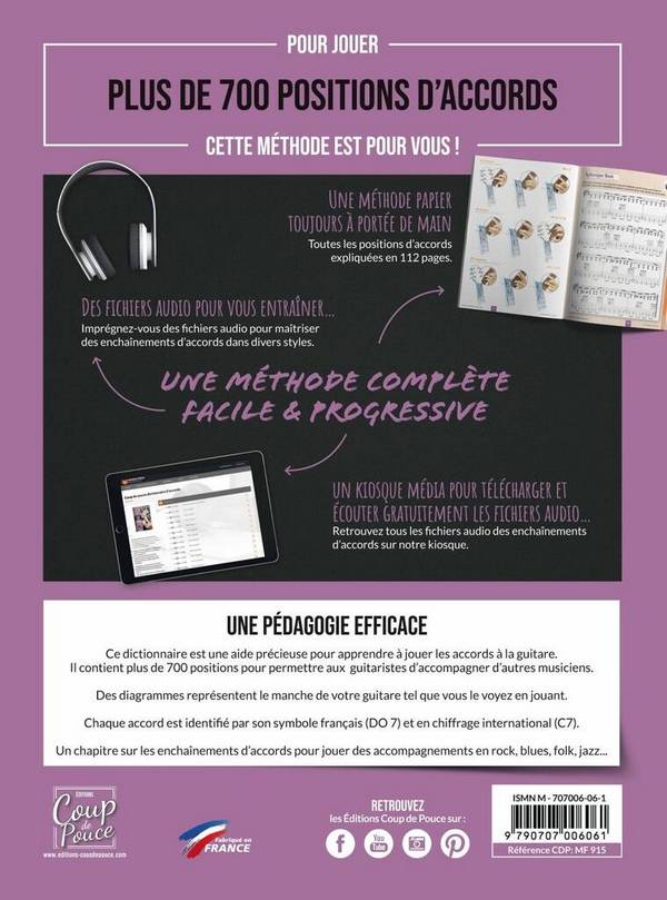 Dictionnaire d'accords pour guitare (+CD)