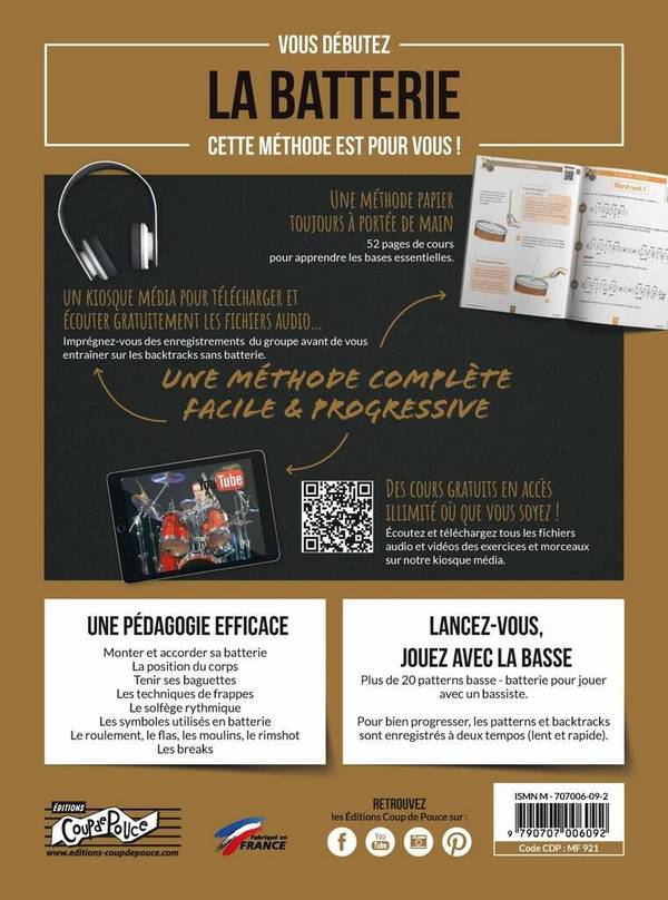 Débutant battérie vol.1 (+ Online Audio)