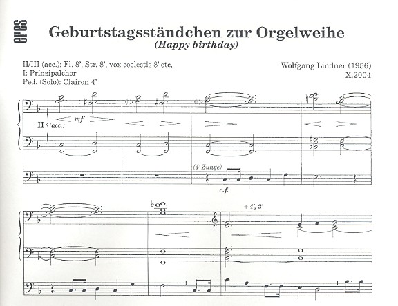 Geburtstagsständchen zur Orgelweihe