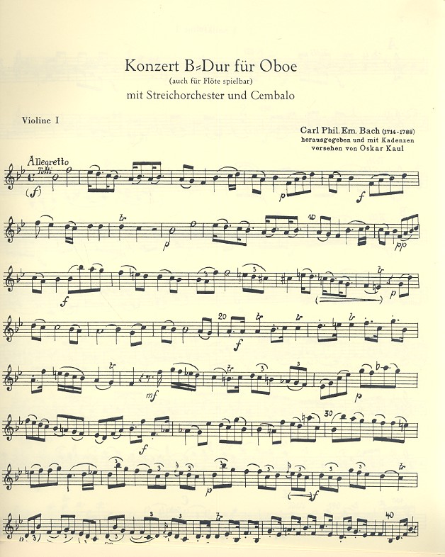 Konzert B-Dur Wq164