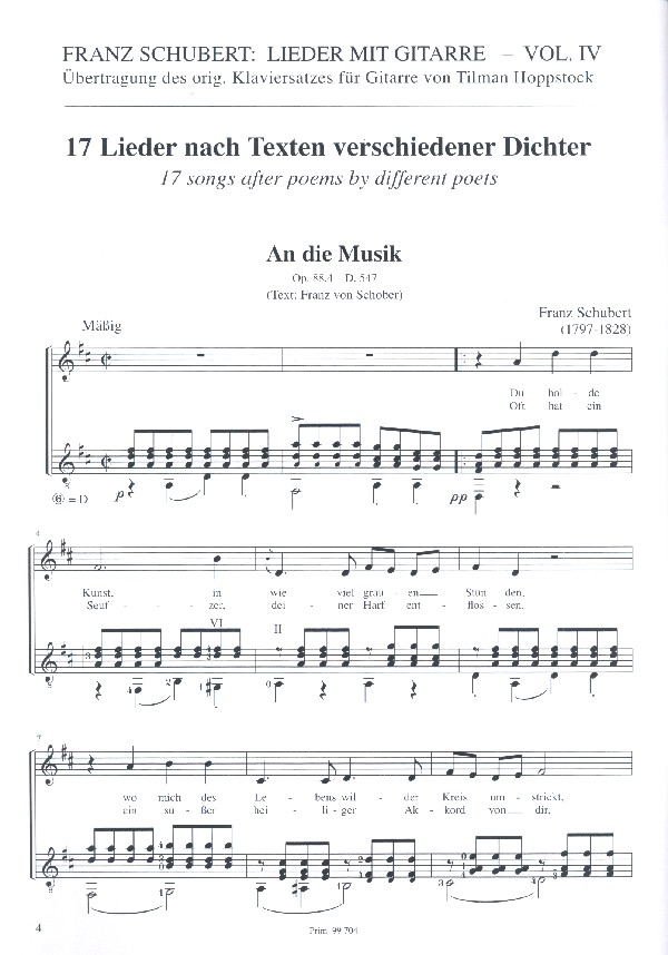 17 Lieder nach Texten verschiedener Dichter Band 1