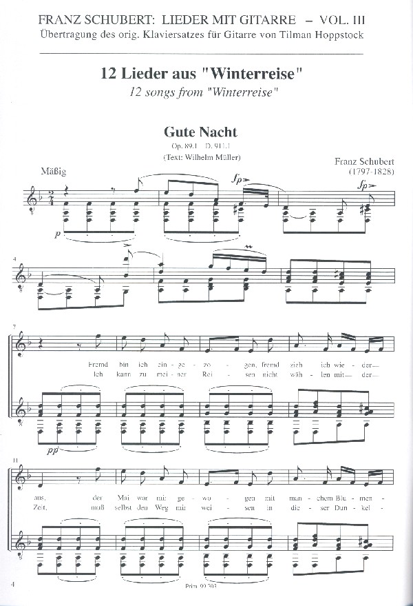 12 Lieder aus 'Winterreise'