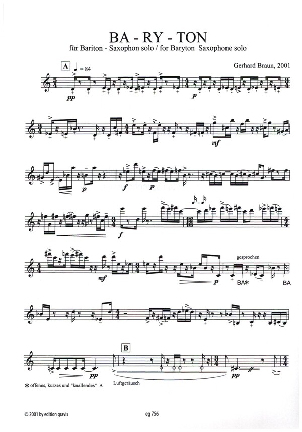 Ba-Ry-Ton für Baritonsaxophon