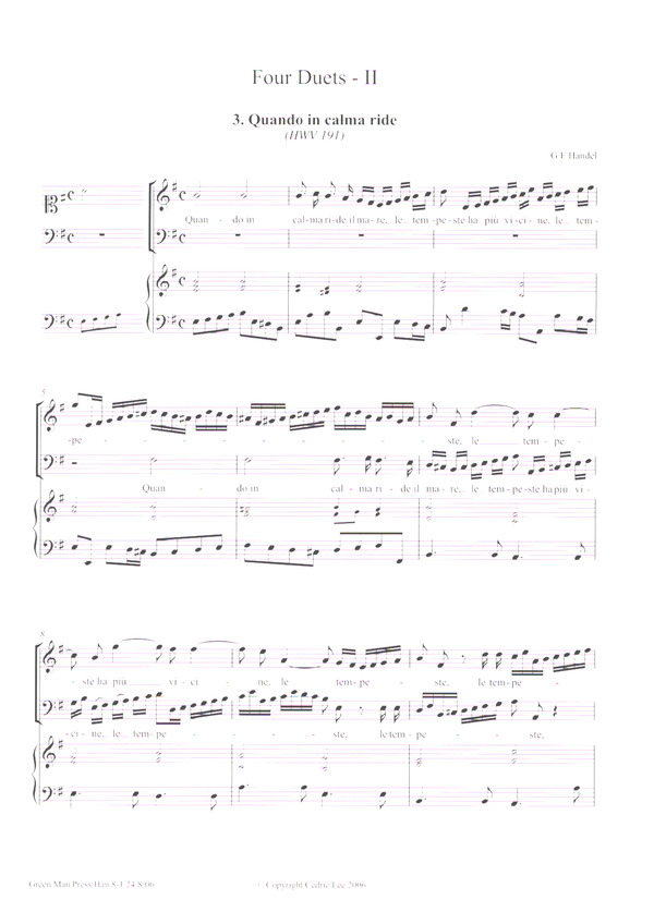 4 Duette Band 2 für Sopran, Bass