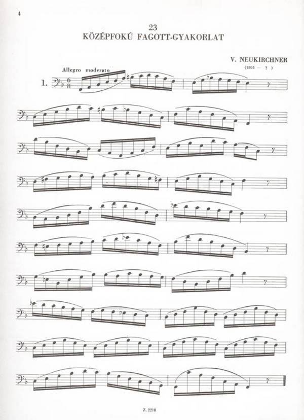 23 Fagottübungen für die Mittelstufe
