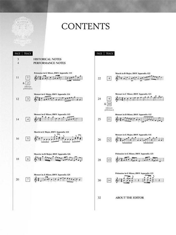 Selections from the Notebook for Anna Magdalena Bach (+Online Audio)