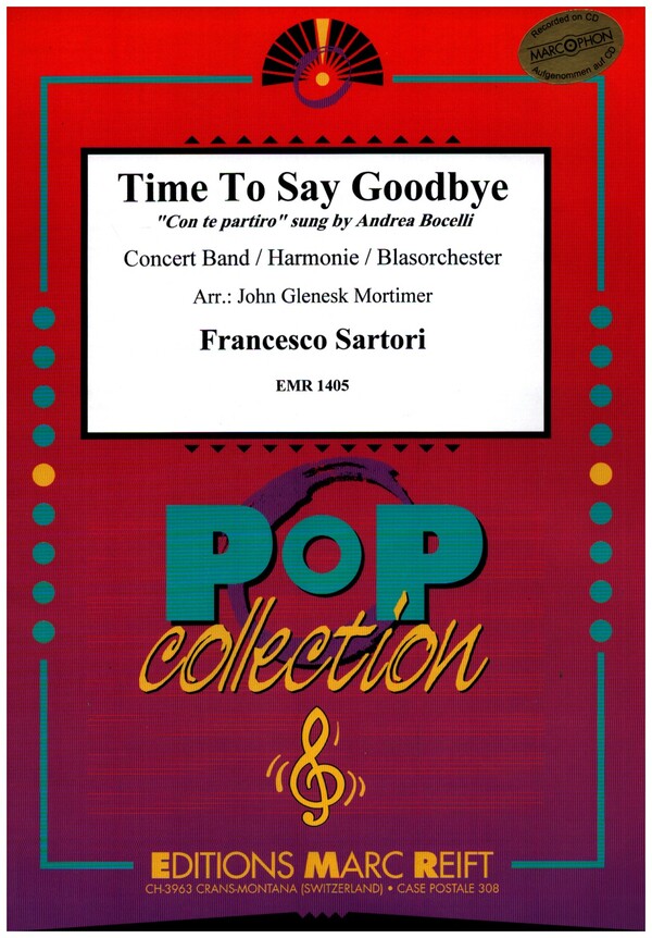 Time to say Goodbye: für Blasorchester