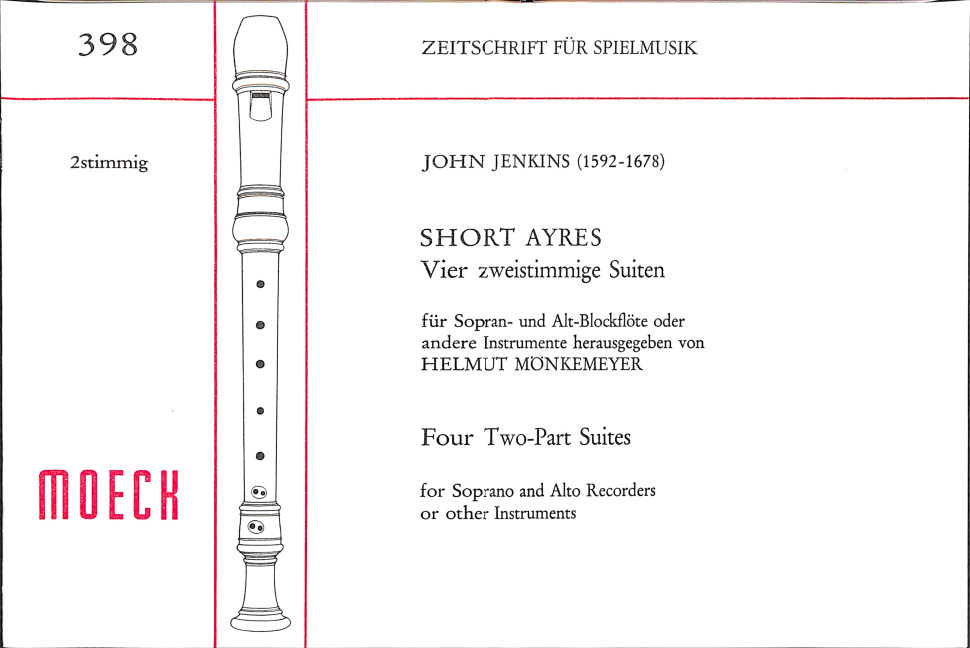Short Ayres für 2 Blockflöten (SA)