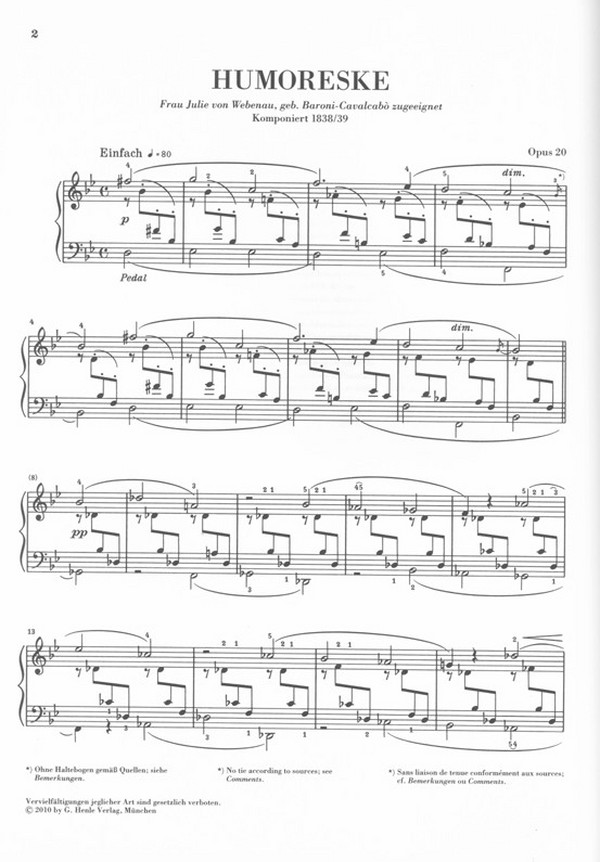 Humoreske op.20