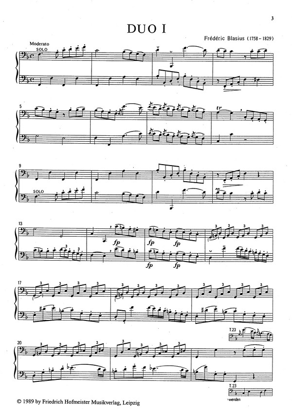 6 Duos Band 1 (Nr.1-3) für 2 Fagotte