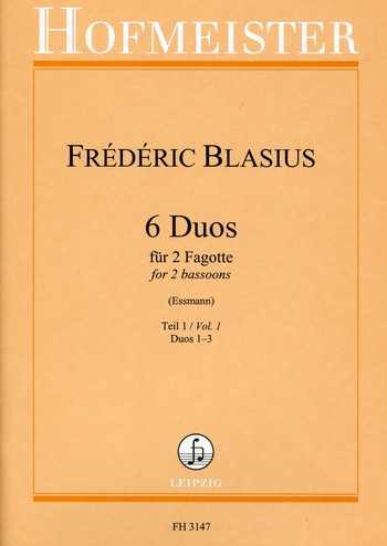 6 Duos Band 1 (Nr.1-3) für 2 Fagotte