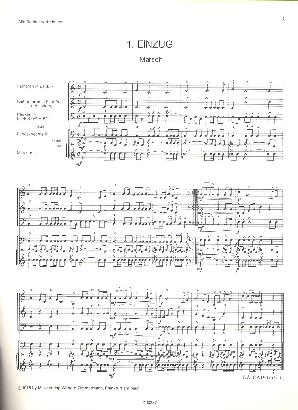 Fanfaren-Musik Band 1 - Einstimmige Stücke