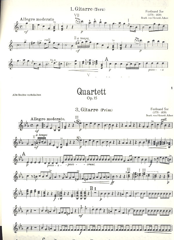 Quartett op.15 für 4 Gitarren