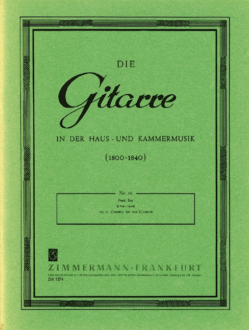 Quartett op.15 für 4 Gitarren