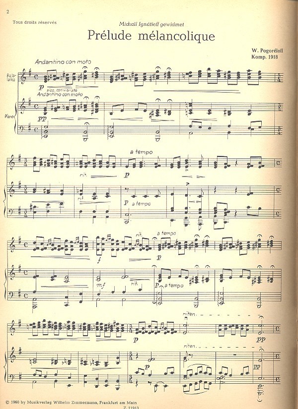 Kompositionen Band 1: für Balalaika und Klavier