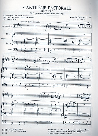 Sax-Collection Cantilene Pastorale