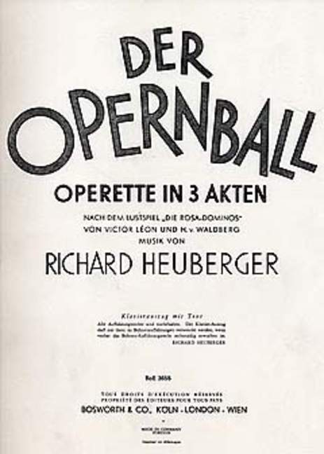 Der Opernball Klavierauszug (dt)