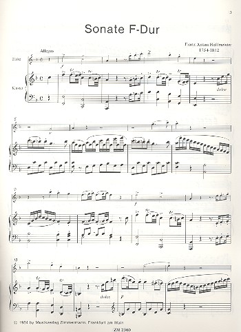 Sonate F-Dur für Flöte und Klavier