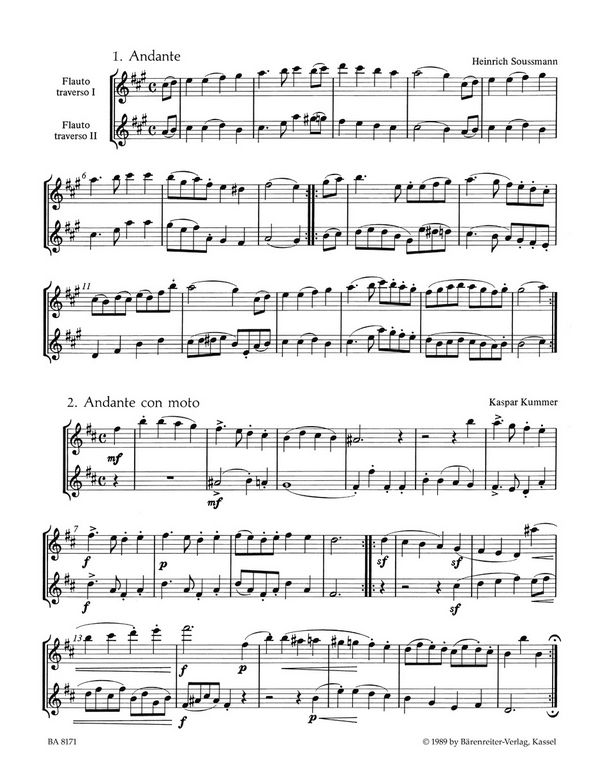 Flöten-Duos aus 3 Jahrhunderten Band 1