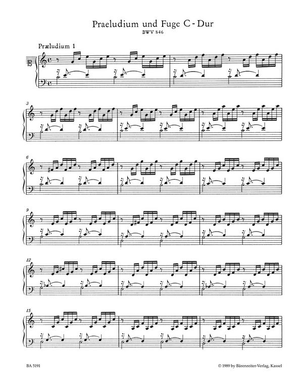 Das Wohltemperierte Klavier Band 1